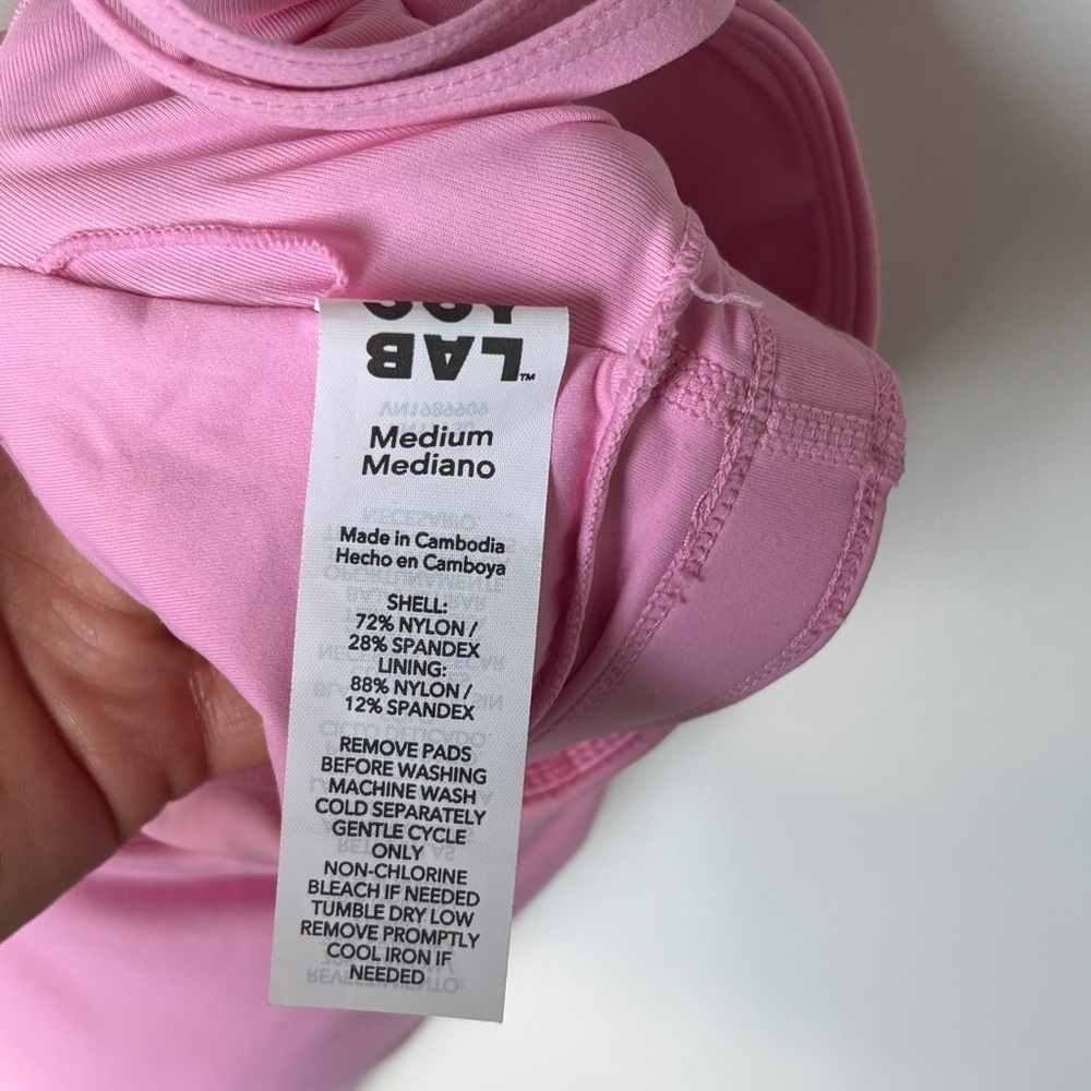 Pink Strappy Athletic Bralette with Double Back Straps - Picture 5 of 5